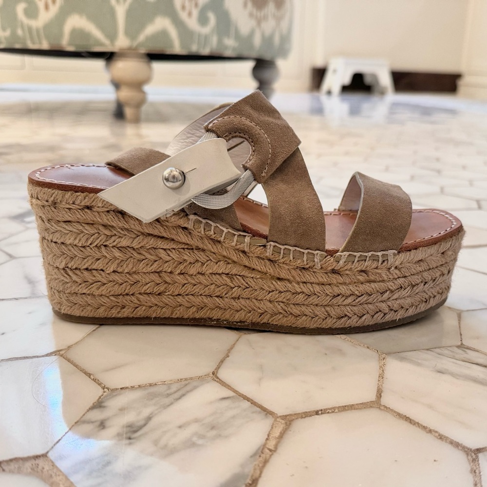 Rag & Bone August Suede Wedge Platform Sandals 36… - image 4